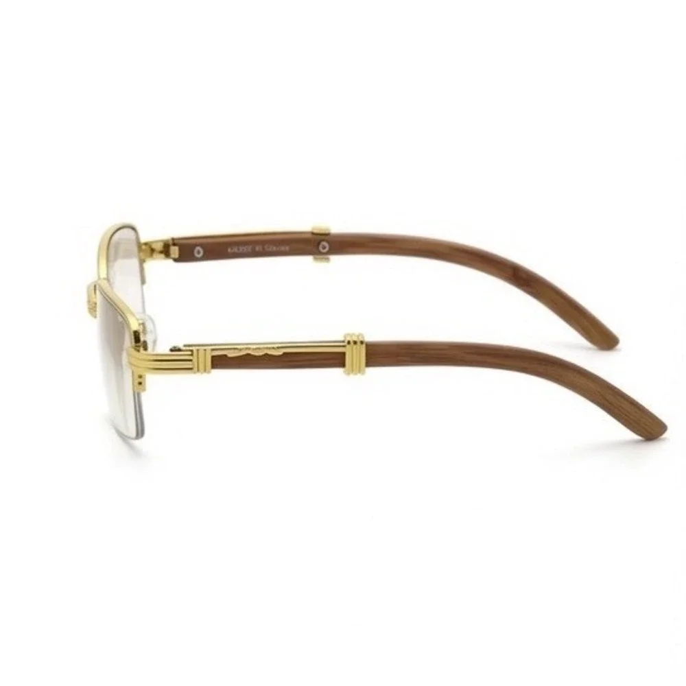 Fashion Eyeglasses Women Semi Rimless Clear Tinted  Lens UV400 Protection Gafas